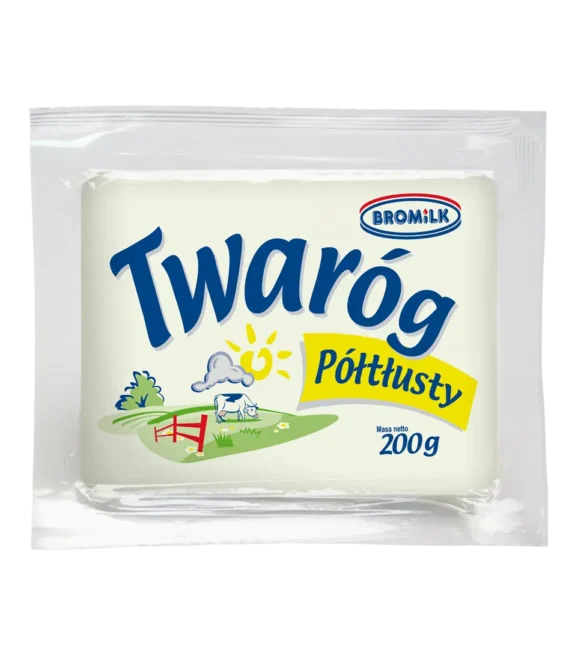 Twaróg półtłusty kostka 200g Bromilk